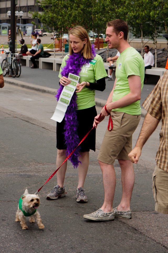 Rep. Marion Greene with a supporter at Twin Cities Pride.